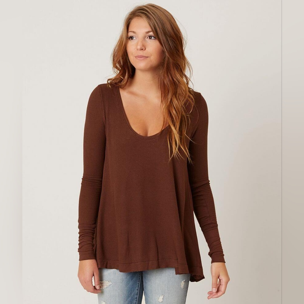 NWT Free People Malibu Thermal Top in Fig